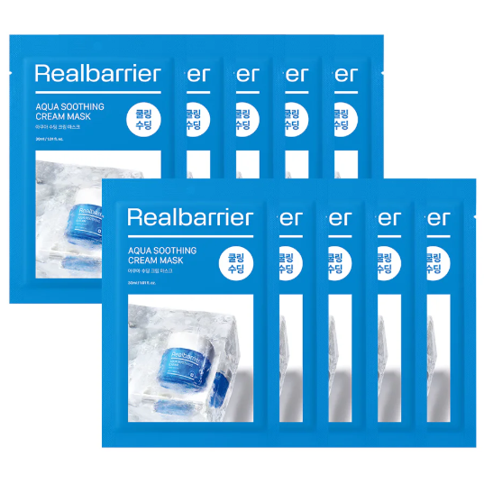 Real Barrier - Realbarrier Aqua Soothing Cream Mask 30ml. (Pack of 10)