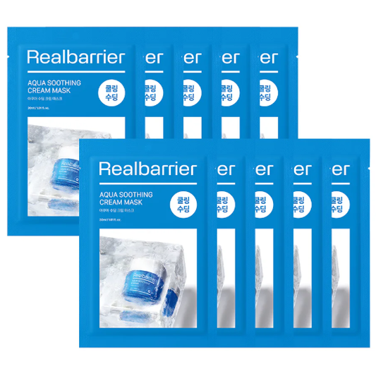 Real Barrier - Realbarrier Aqua Soothing Cream Mask 30ml. (Pack of 10)