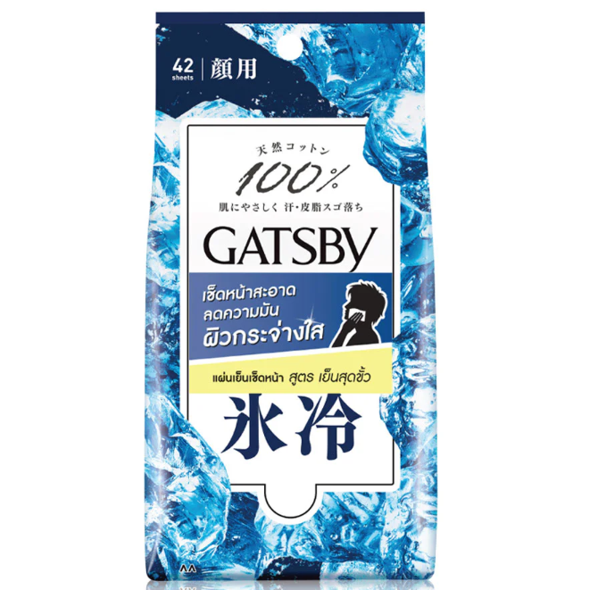 GATSBY - Facial Wipes Ice Type 42 Sheets (Pack of 3)