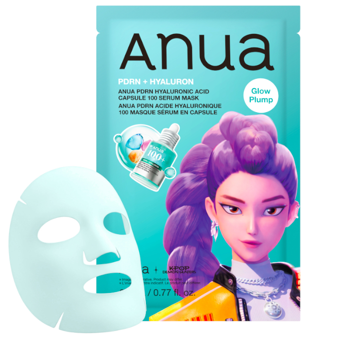 Anua - Kpop Demon Hunters PDRN Hyaluronic Acid Capsule 100 Serum Mask 23ml. (Pack of 6)
