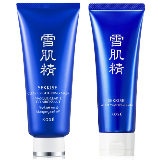 KOSE - Bundle: 1x Sekkisei Clear Brightening Mask 76ml. + 1x White Washing Foam 130g.