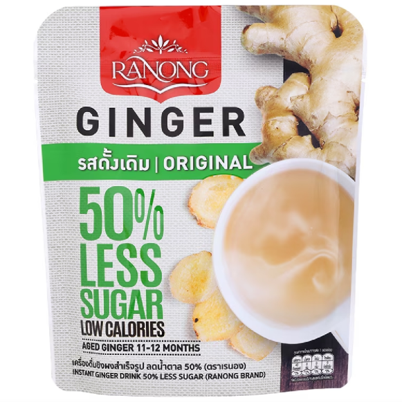 Ranong - Ginger Tea Orginal, 50% Less Sugar, Low Calories 100g ...