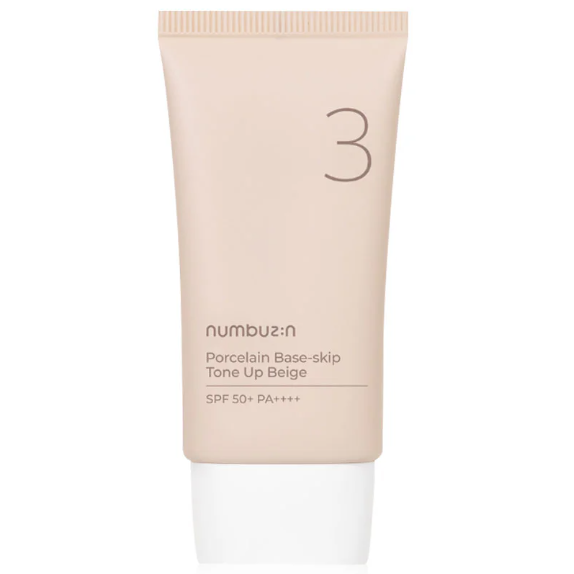Numbuzin - No.3 Porcelain Base-skip Tone Up Beige 50ml.