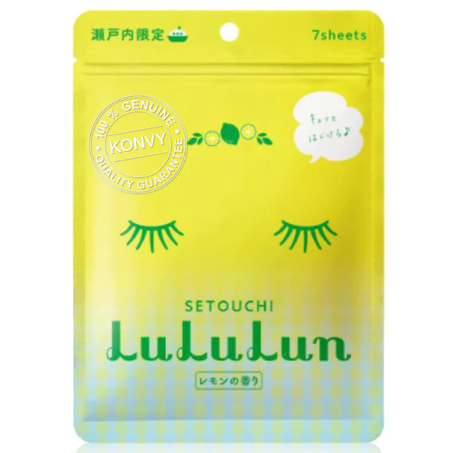 Lululun - Premium Setouchi Lemon Face Mask (Pack of 3 x 7 sheets)