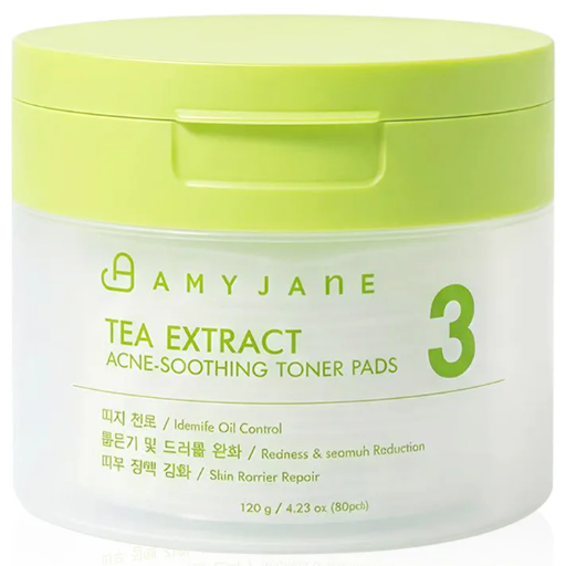 Amyjane - Tea Extract Acne-Soothing Toner Pads 120g. (80 Pads)