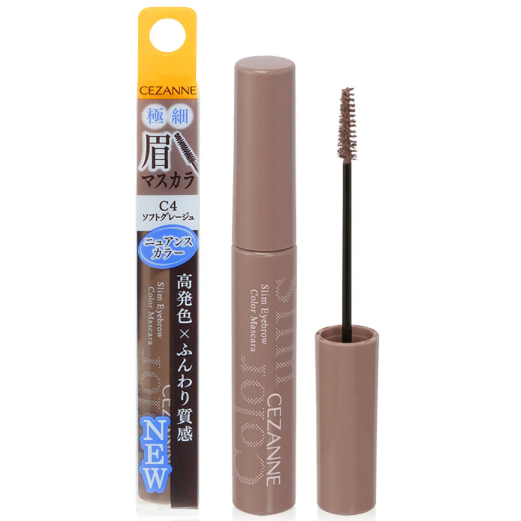 Cezanne - Slim Eyebrow Color Mascara #C4 Soft Greige 4g.