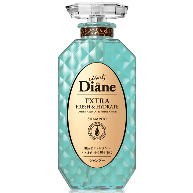 Moist Diane - Extra Fresh & Hydrate Shampoo with Organic Argan Oil & Feather Keratin 450ml.