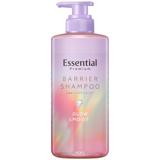 Essential - Kao - Premium Moisture Barrier Shampoo, Glow & Moist 450ml.