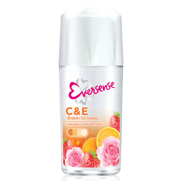 Eversense - Super Fruit Extra White Roll-On Deodorant Grapefruit 45ml. (Pack of 2)
