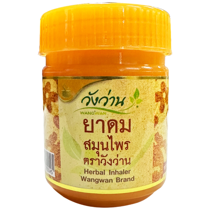 Wangwan Brand - Thai Herbal Inhaler Soothing and Relieving Cold - Yadom (Pack of 3) - Made in Thailand