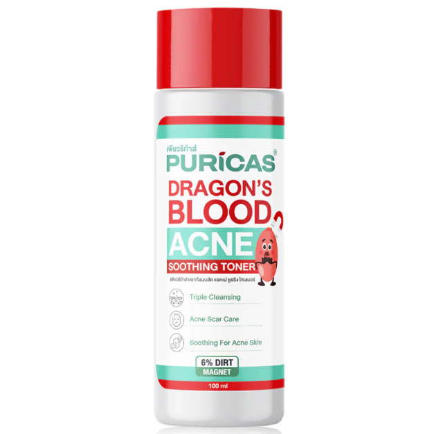 Puricas - Dragon's Blood Acne Soothing Toner 100ml.