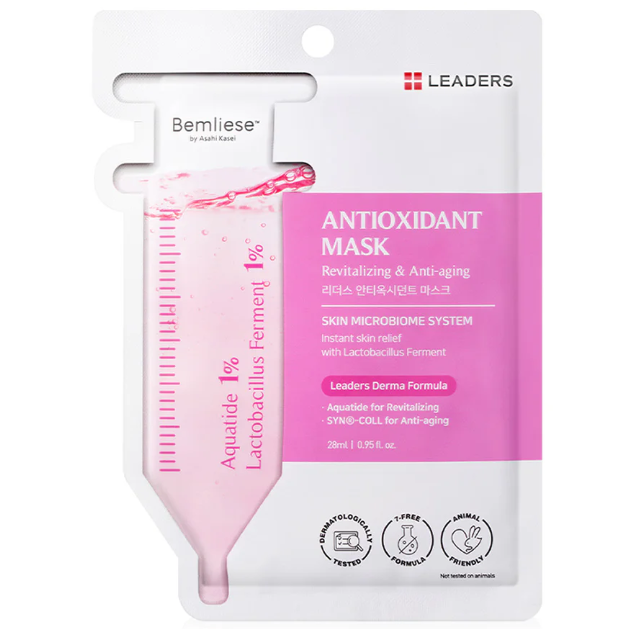 Leaders - Antioxidant Face Mask with Aquatide and SYN-COLL for Anti-Aging 28ml. (Pack of 6)