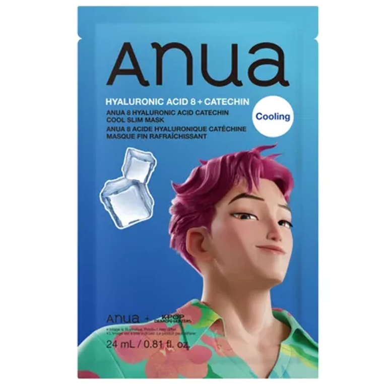 Anua - Kpop Demon Hunters 8 Hyaluronic Acid Catechin Cool Slim Mask 24ml. (Pack of 3)