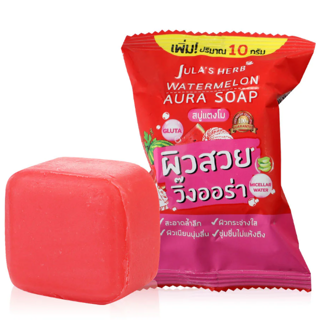 Jula's Herb - Watermelon Aura Soap 70g. (Pack of 3)