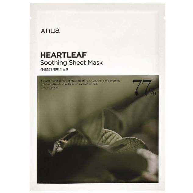 Anua - Heartleaf 77% Soothing Sheet Mask 25ml. (Pack of 6)