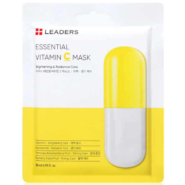 Leaders - Essential Vitamin C Face Mask, Brightening & Radiance Care 28ml. (Pack of 6)
