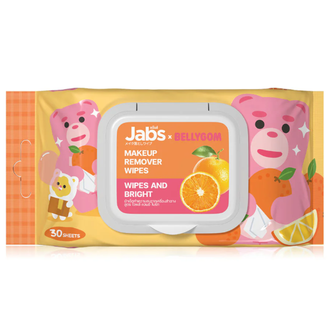 Jabs - x Bellygom Makeup Remover Wipes And Bright 30 Sheets