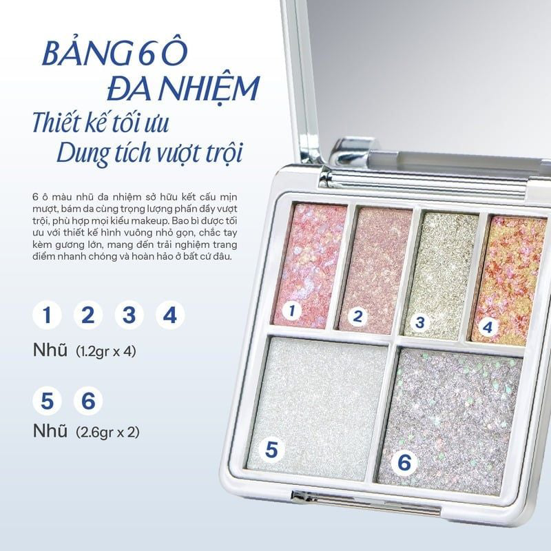 Lemonade - Aesthetic - Multi-Task Face Palette Bảng Phấn Mít Đa Năng Aesthetic Multi-task Palette - Full-on 10.8g.