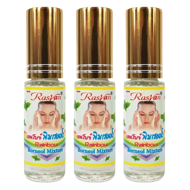 ISME - Rainbow, Borneol Mixture with Peppermint and Eucalyptus 5ml. (Pack of 3)