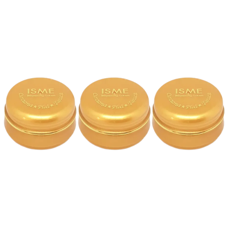 ISME - Whitening Cream with Curcuma, Plai, Tanaka 3g. (Pack of 3)