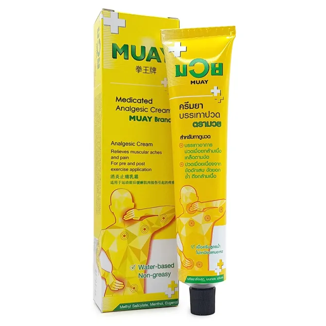 Namman Muay - Medicated Cream HR, Relieve Muscle Pain, Muay Thai Massage Cream, Thailand 100g.