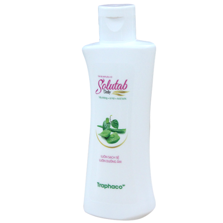 Traphaco - Solutab Daily - Feminine Hygiene Gel for Cleansing and pH Balance Gel Dung Dịch Cân Bằng pH Nhẹ Dịu 100ml.