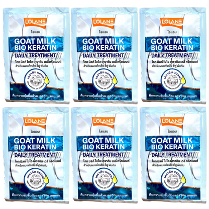 Lolane - Goat Milk Bio Keratin Daily Hair Treatment 30ml. (Pack of 6)