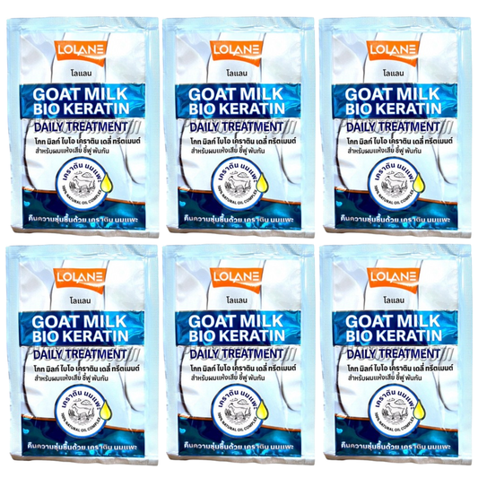 Lolane - Goat Milk Bio Keratin Daily Hair Treatment 30ml. (Pack of 6)