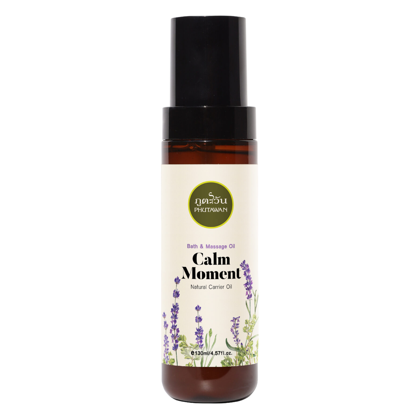 Phutawan - Calm Moment, Bath & Massage Oil with Lavender and other Natural Oils 130ml.