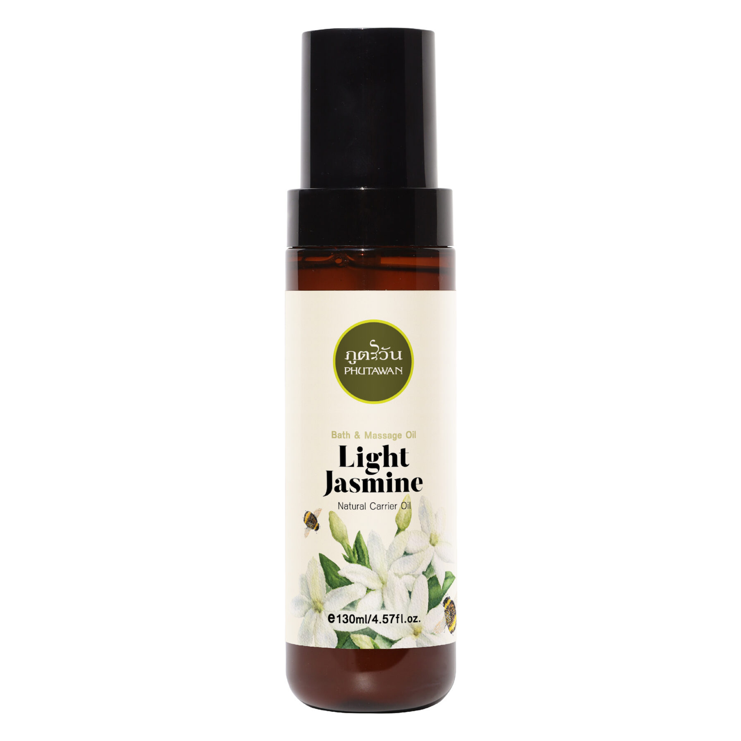 Phutawan - Light Jasmine, Bath & Massage Oil with Jasmine and Mix of Natural Oils 130ml.