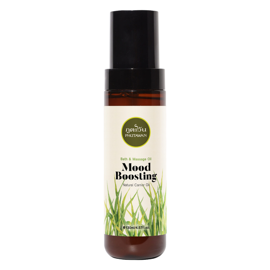 Phutawan - Mood Boosting, Bath & Massage Oil with Lemongrass, Geranium Aroma and Mix of Natural Oils 130ml.