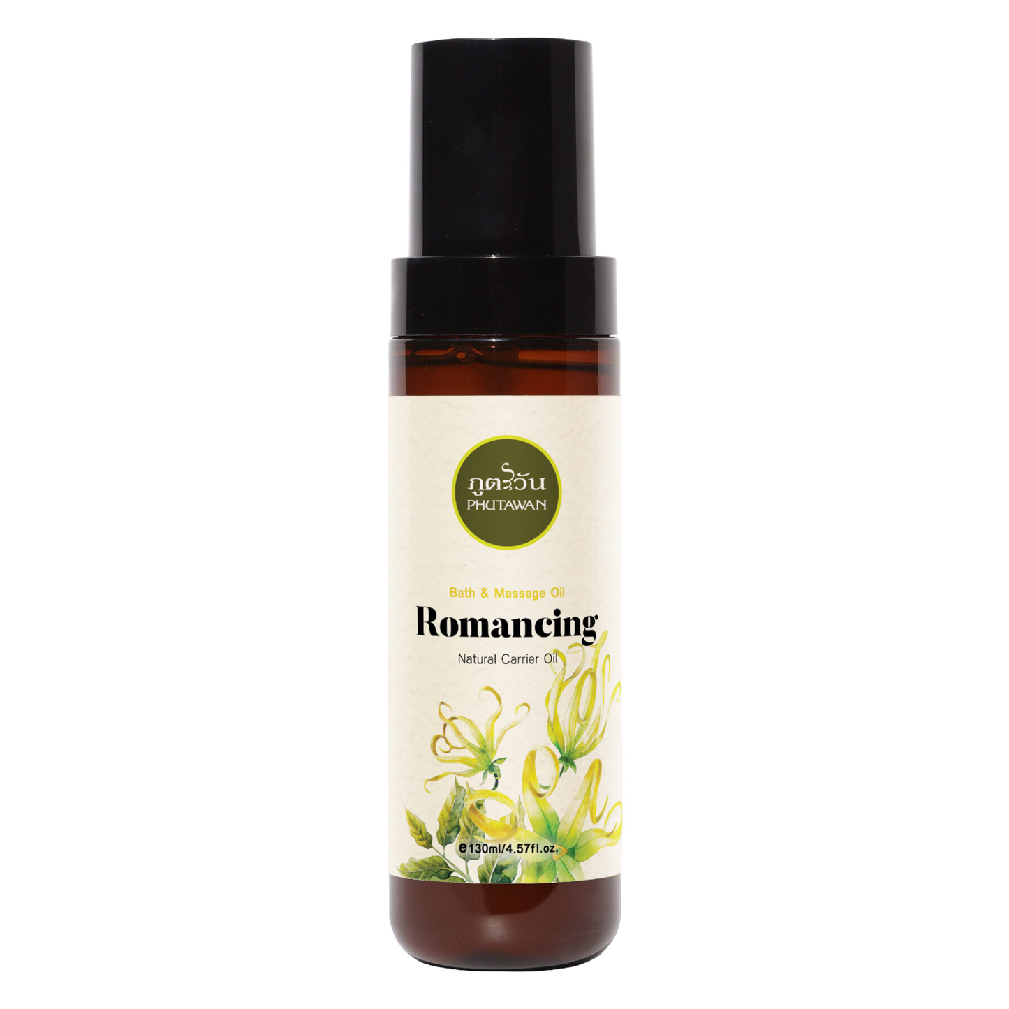 Phutawan - Romancing, Bath & Massage Oil with the Sensual Aroma of Ylang Ylang, 7 Natural Oils 130ml.