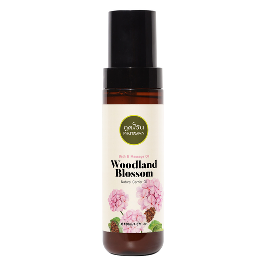 Phutawan - Woodland Blossom, Bath & Massage Oil with Wood and Soil Aroma and Mix of Natural Oils 130ml.