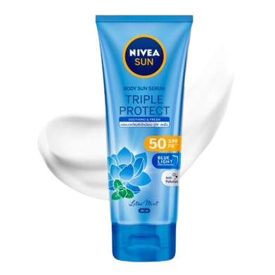 Nivea - Body Sun Serum - Triple Protect Soothing and Fresh - Lotus Mint (SPF50) 180 ml.