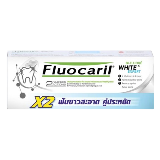 Fluocaril - Bi-Fluore White Expert Whitening Toothpaste 160g. (Pack of 2)