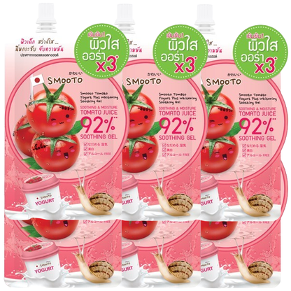 Smooto - Tomato Yogurt Plus Whitening Gel 50g. (Pack of 6)