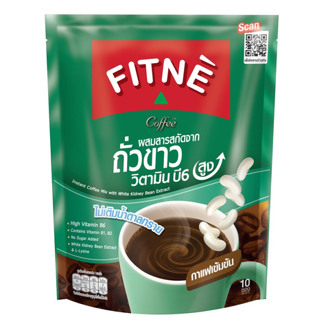 Fitne - Coffee Mixed with White Bean Extract 150g. (10 x 15g. sachets)