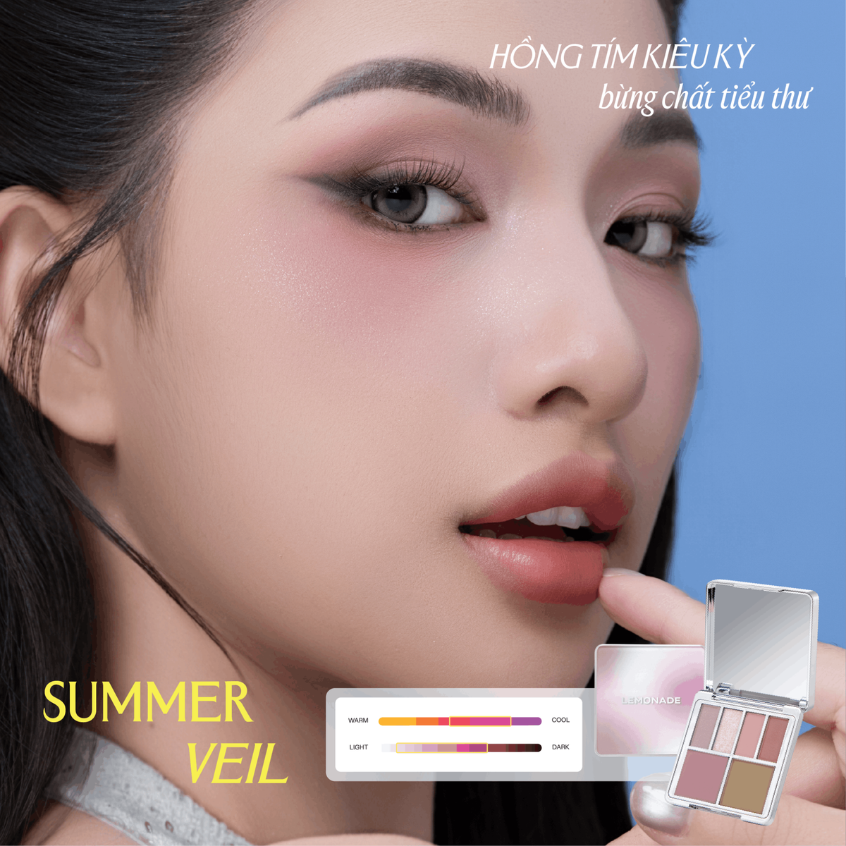 Lemonade - Aesthetic - Multi-Task Face Palette Bảng Phấn Mít Đa Năng Aesthetic Multi-task Palette - Summer Veil 10.8g.