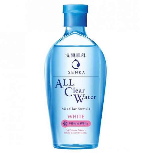 Senka - All Clear Water Micellar Formula - White, Vibrant White 230ml. (Fuji Sakura & White Cocoon Essence)