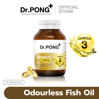 Dr.PONG - Daily Omega-3 Odourless Fish Oil 1000mg Plus Vitamin E (75 capsules)