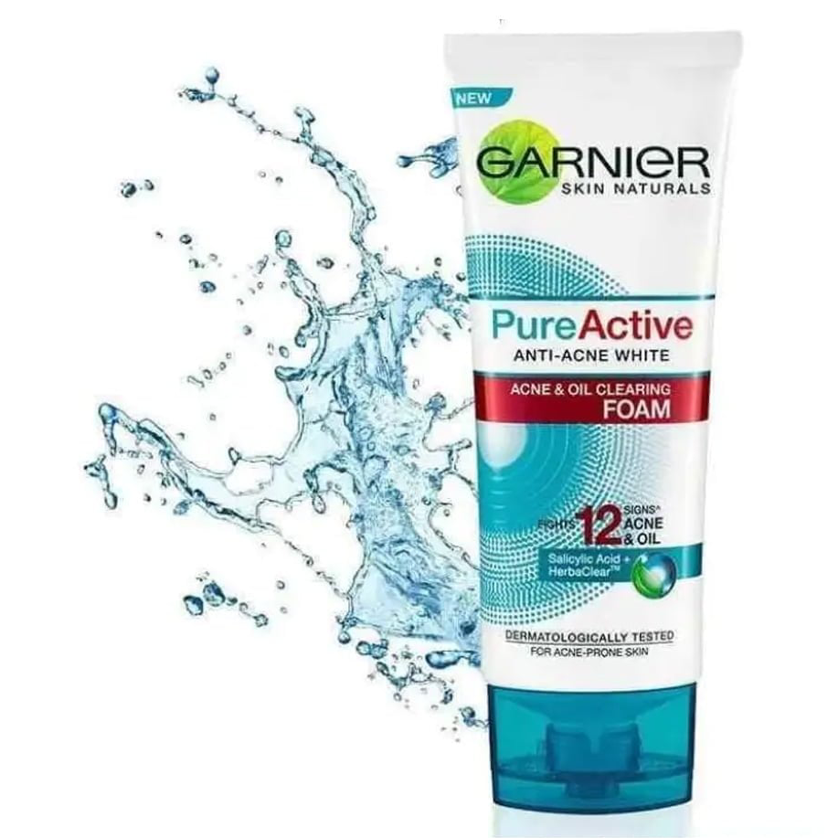 Garnier - Pure Active Anti-Acne White - Acne and Oil Clearing Foam 100 ml.