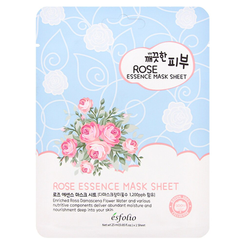 Esfolio - Pure Skin Rose Essence Mask Sheet 25ml. (Pack of 3)