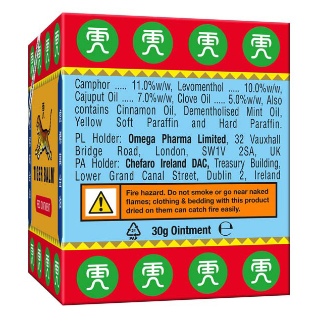 Tiger Balm - Red Ointment 30g. (Pack of 3)