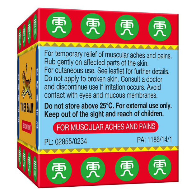 Tiger Balm - Red Ointment 30g. (Pack of 3)