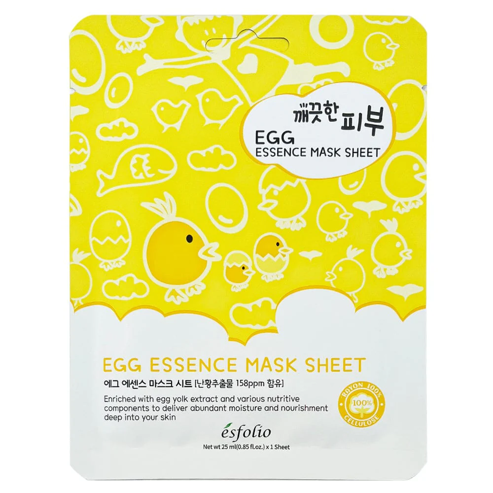 Esfolio - Pure Skin Egg Essence Mask Sheet 25ml. (Pack of 3)