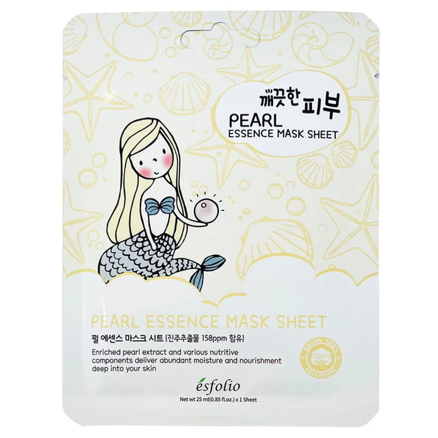 Esfolio - Pure Skin Pearl Essence Mask Sheet 25ml. (Pack of 3)