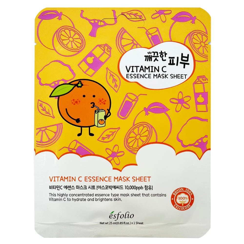Esfolio - Pure Skin Vitamin C Essence Mask Sheet 25ml. (Pack of 3)