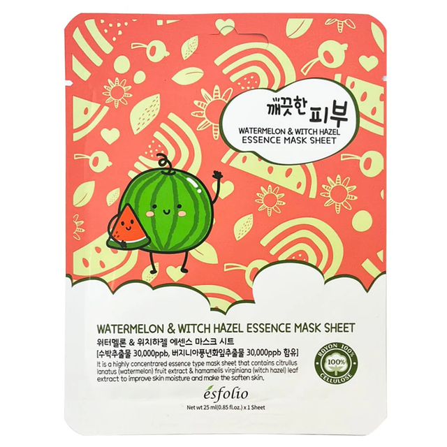 Esfolio - Pure Skin Watermelon & Witch Hazel Essence Mask 25ml. (Pack of 3)