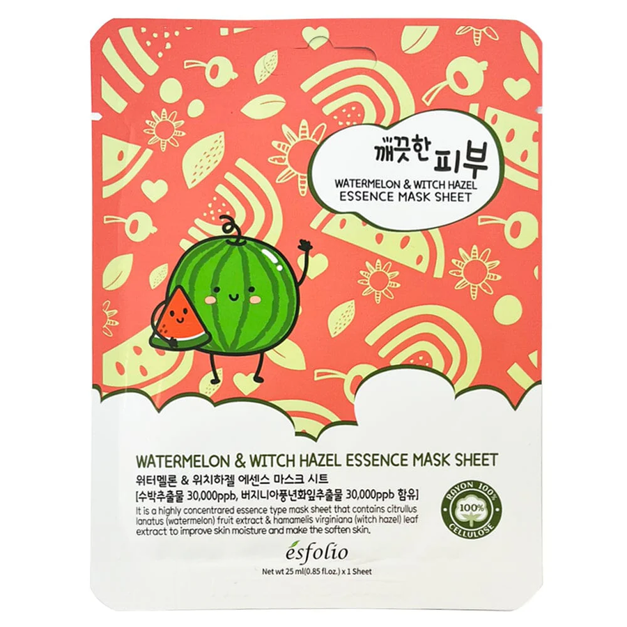 Esfolio - Pure Skin Watermelon & Witch Hazel Essence Mask 25ml. (Pack of 3)