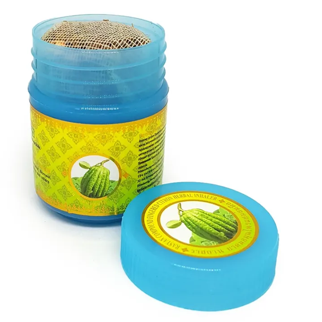 ISME - Fingered Citron Perfume, Thai Yadom Nasal Inhaler 10g. (Pack of 6)